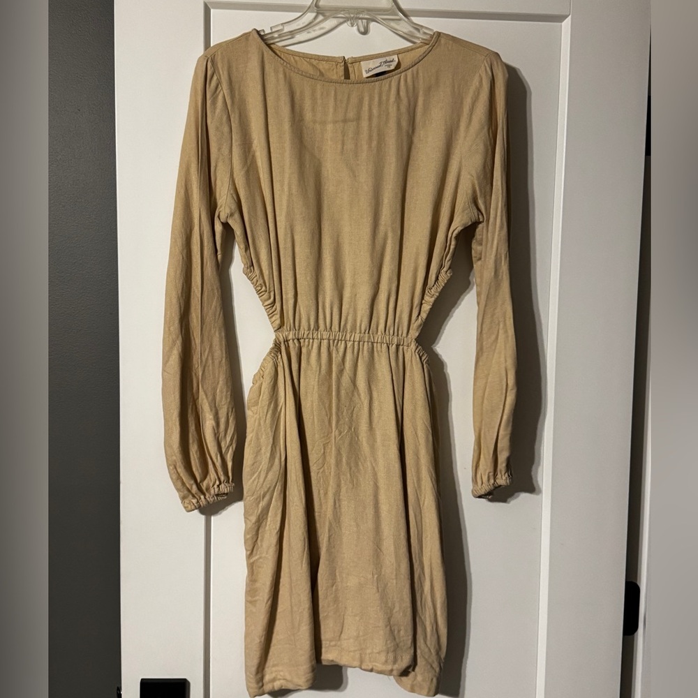 Universal Thread Long Sleeve Dress in Tan
